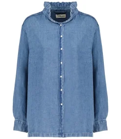 Discount Chemise En Denim Carey Indigo Femme Hauts