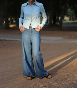 Clearance Chemise En Jean La Chemise Summer Blue Femme Hauts