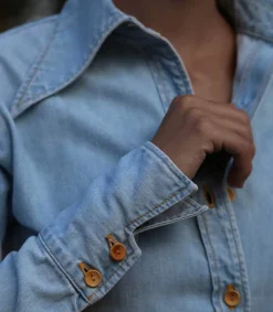 Clearance Chemise En Jean La Chemise Summer Blue Femme Hauts