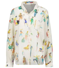 Outlet Chemise En Soie Blotched People Femme Hauts