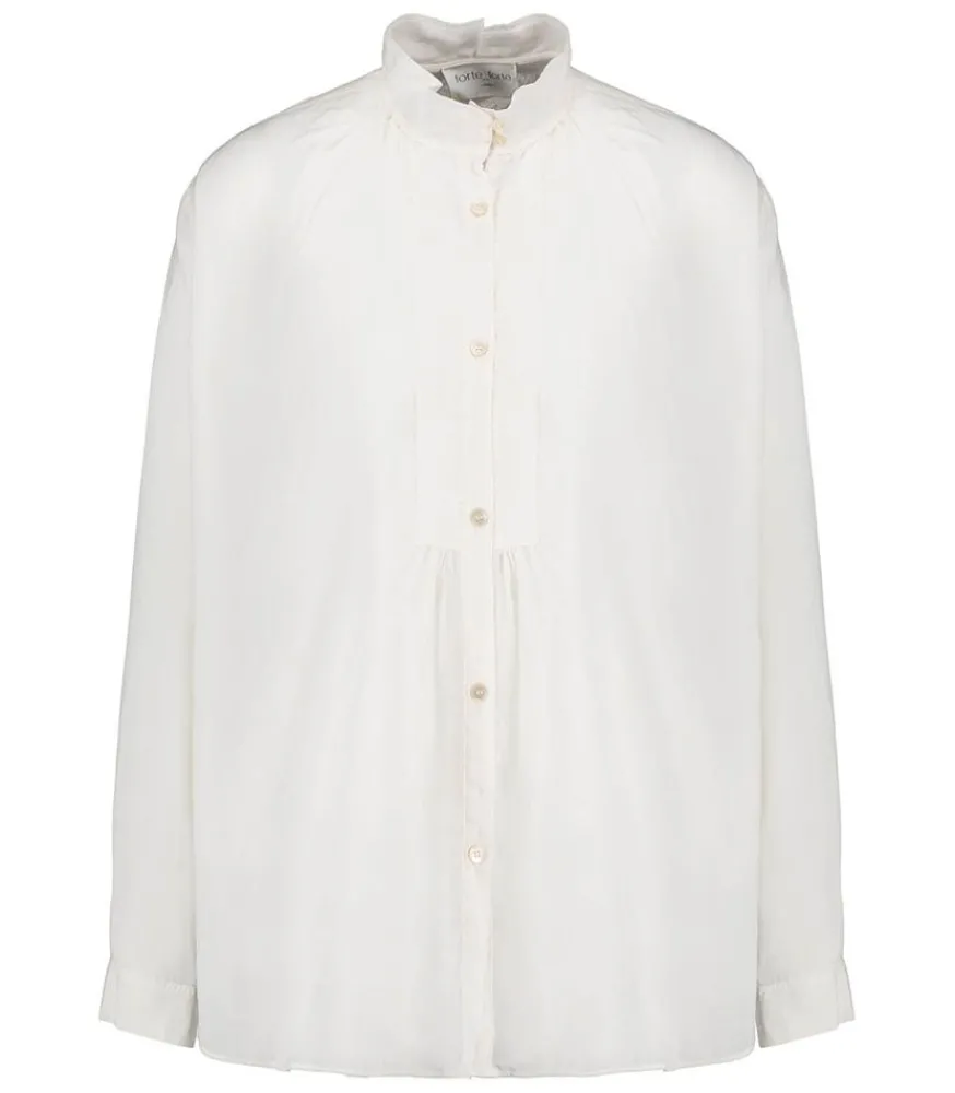 Hot Chemise En Voile De Coton Et Soie Femme Hauts