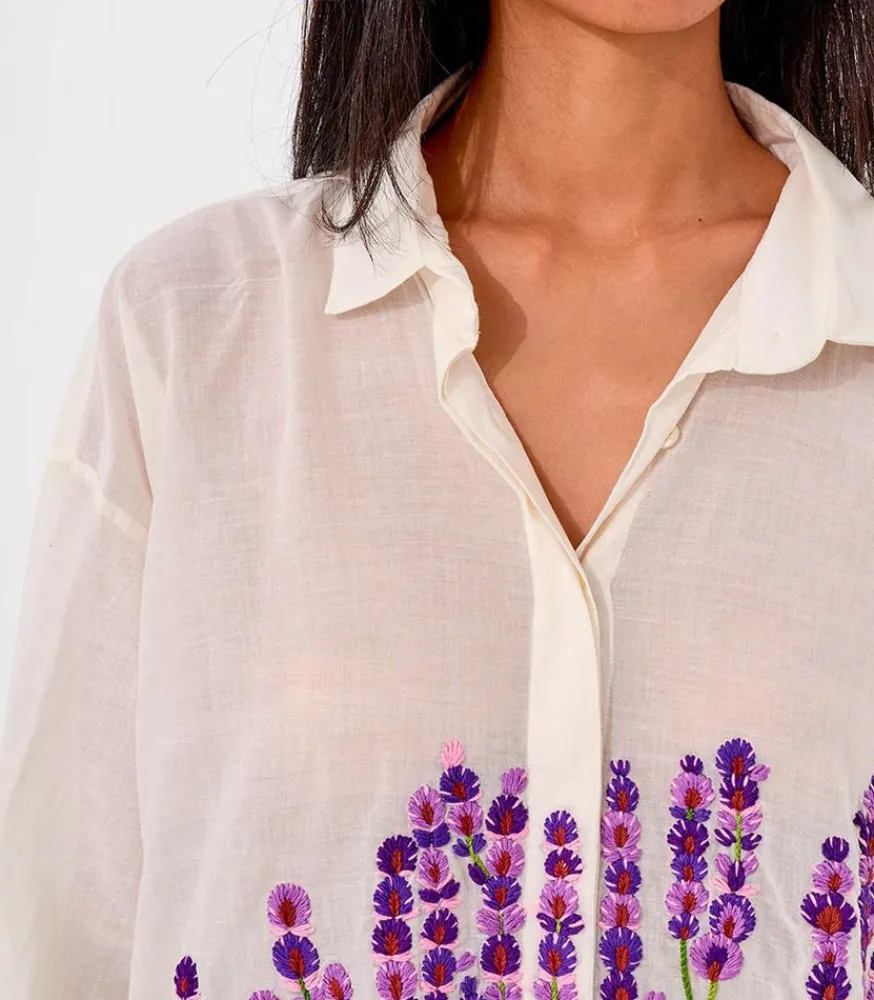 Online Chemise Greta Off White Femme Hauts