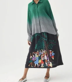 Sale Chemise Greta Vert Femme Hauts