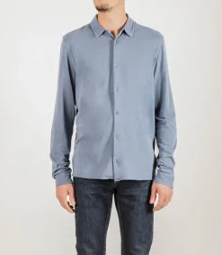 Best Chemise Homme A Manches Longues Bleu Vintage Homme Chemises