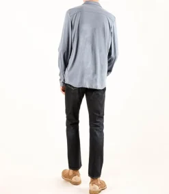 Best Chemise Homme A Manches Longues Bleu Vintage Homme Chemises