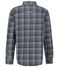 Discount Chemise Homme Manches Longues Carreaux Khaki/Vert Homme Chemises