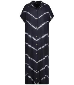 Sale Chemise Longue Mykonos Bleu Nuit Femme Hauts