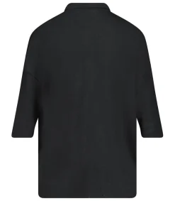 Sale Chemise Manches 3/4 Noir Femme Hauts