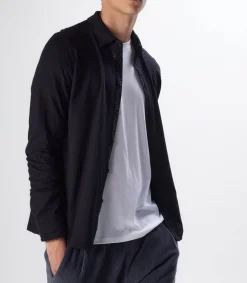 Best Chemise Manches Longues Homme Coton Et Cachemire Noir Homme Chemises