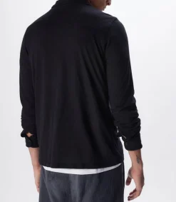 Best Chemise Manches Longues Homme Coton Et Cachemire Noir Homme Chemises