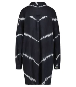 Online Chemise Oversize Mykonos Tie & Dye Black Navy Femme Hauts