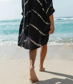 Online Chemise Oversize Mykonos Tie & Dye Black Navy Femme Hauts