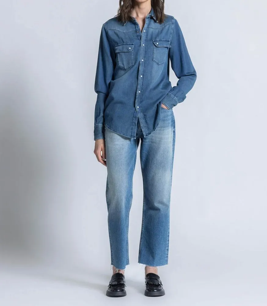 Sale Chemise Stixx Indigo Femme Hauts