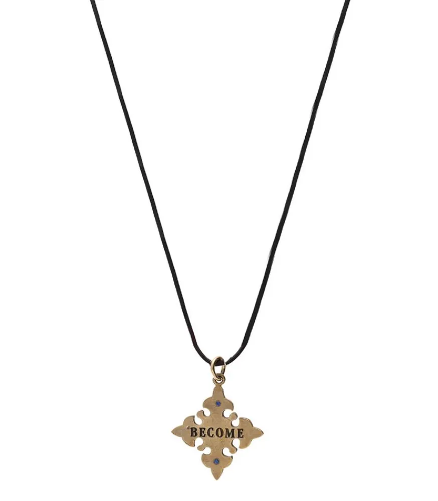 Collier Become En Bronze Et Pierres Saphir Femme Colliers