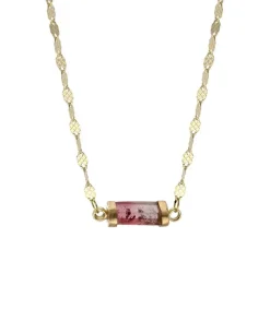 Outlet Collier Bess Tourmaline Rose Femme Colliers