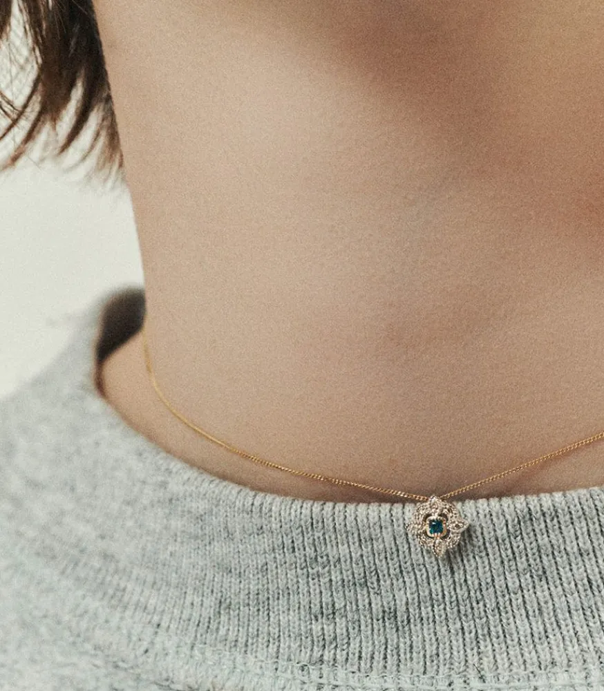 Collier Bettina London Blue Topaz Femme Colliers