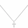 Hot Collier Celeste Simple Or Blanc Et Diamants Femme Colliers