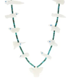 Outlet Collier Fetiches Animaux Jaspe Et Turquoise Femme Colliers