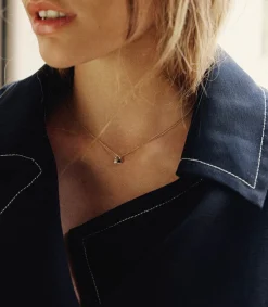 Best Collier Forcat Lime Avec Diamant Princesse Carre En Or Jaune Femme Colliers