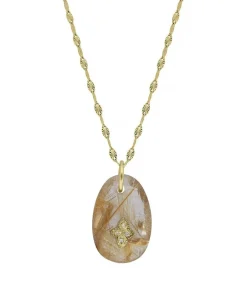 Outlet Collier Gaia N°1 Rutile Quartz Femme Colliers