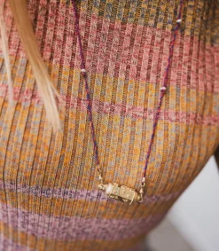 Clearance Collier Locket Rainbow Star - Mauli Red & Navy Femme Colliers