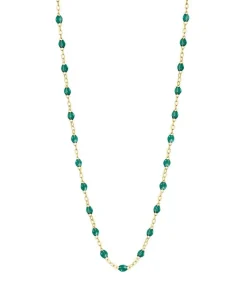 Clearance Collier Or Jaune Et Perles De Resine 42 Cm Femme Colliers