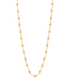 Clearance Collier Or Jaune Et Perles De Resine 42 Cm Femme Colliers