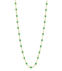 Clearance Collier Or Jaune Et Perles De Resine 42 Cm Femme Colliers