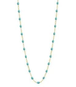 Clearance Collier Or Jaune Et Perles De Resine 42 Cm Femme Colliers