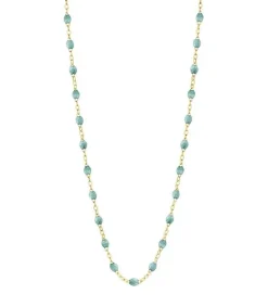 Clearance Collier Or Jaune Et Perles De Resine 42 Cm Femme Colliers