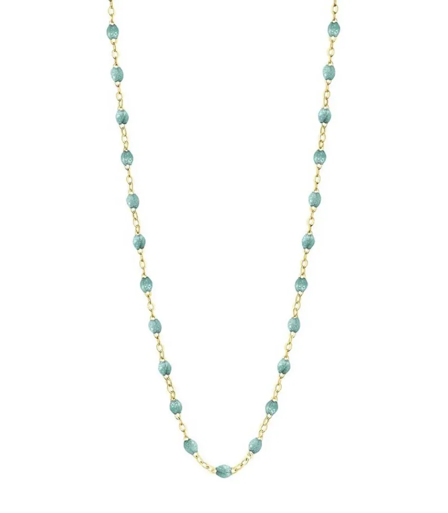 Clearance Collier Or Jaune Et Perles De Resine 42 Cm Femme Colliers