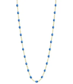 Clearance Collier Or Jaune Et Perles De Resine 42 Cm Femme Colliers
