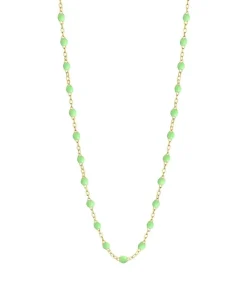 Clearance Collier Or Jaune Et Perles De Resine 42 Cm Femme Colliers