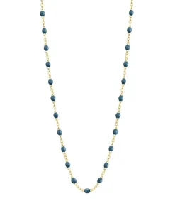 Clearance Collier Or Jaune Et Perles De Resine 42 Cm Femme Colliers