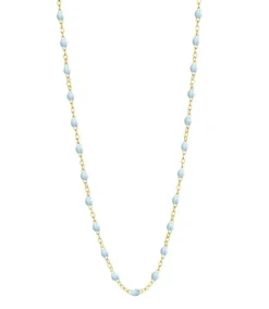 Clearance Collier Or Jaune Et Perles De Resine 42 Cm Femme Colliers