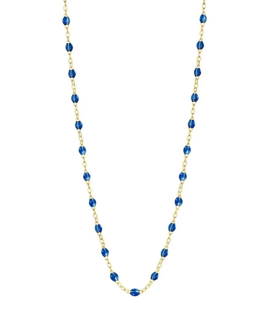 Clearance Collier Or Jaune Et Perles De Resine 42 Cm Femme Colliers
