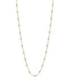 Clearance Collier Or Jaune Et Perles De Resine 42 Cm Femme Colliers