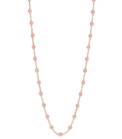 Clearance Collier Or Rose Et Perles De Resine 42 Cm Femme Colliers