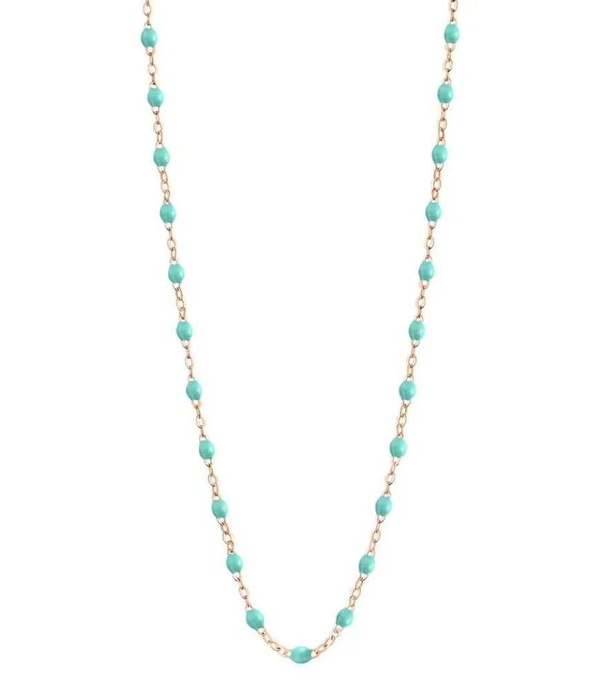 Clearance Collier Or Rose Et Perles De Resine 42 Cm Femme Colliers