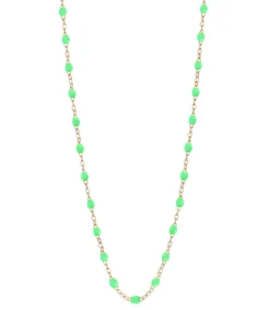 Clearance Collier Or Rose Et Perles De Resine 42 Cm Femme Colliers