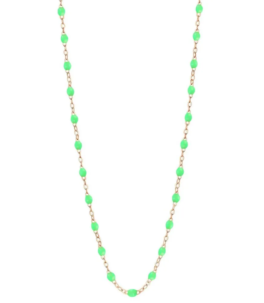 Clearance Collier Or Rose Et Perles De Resine 42 Cm Femme Colliers