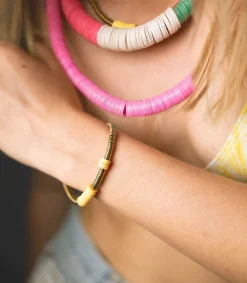 Online Collier Palmier Rose Et Jaune X Jane De Boy Femme Colliers