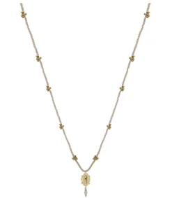 Clearance Collier Precieux Marron Glace Femme Colliers