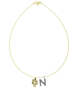Hot Collier Tour De Cou Lettre Cactus Femme Colliers