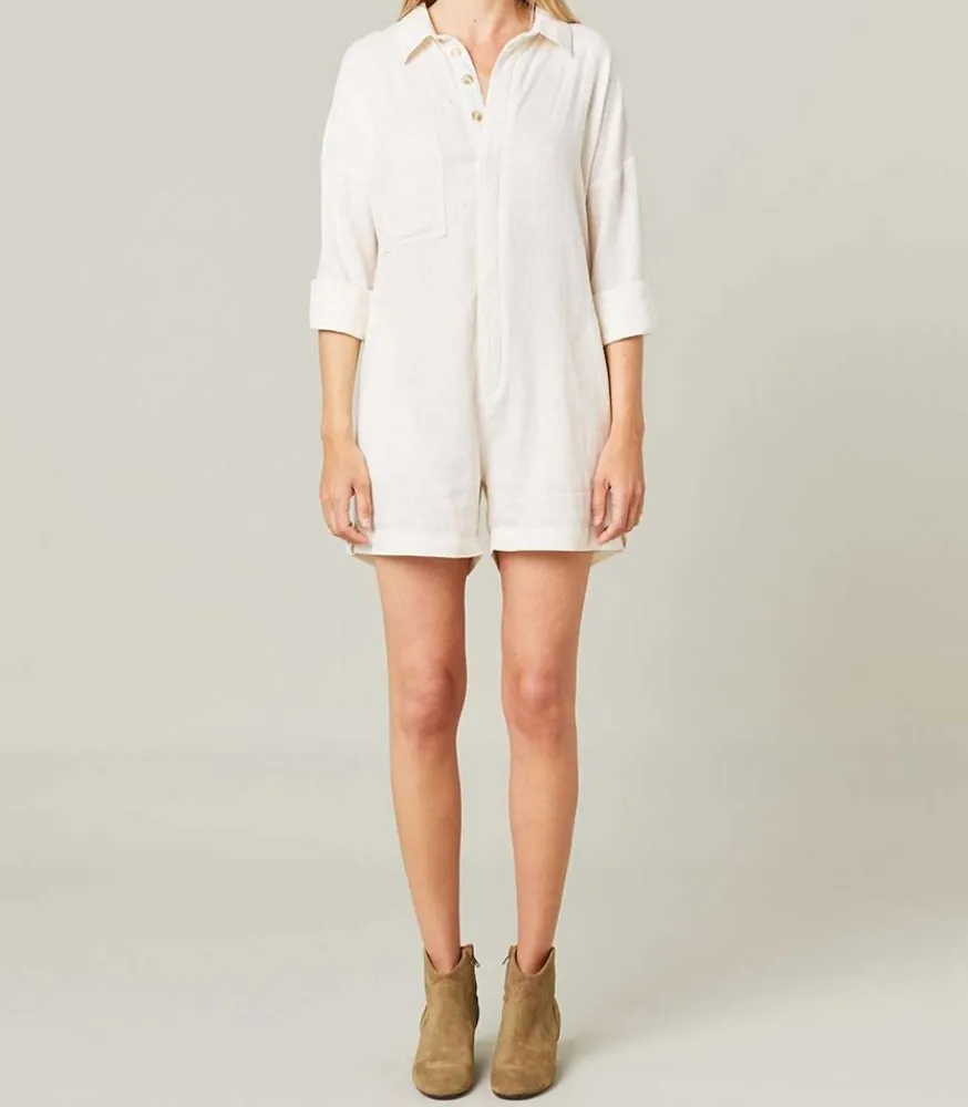 Sale Combishort On The Road Blanche Femme Combinaisons