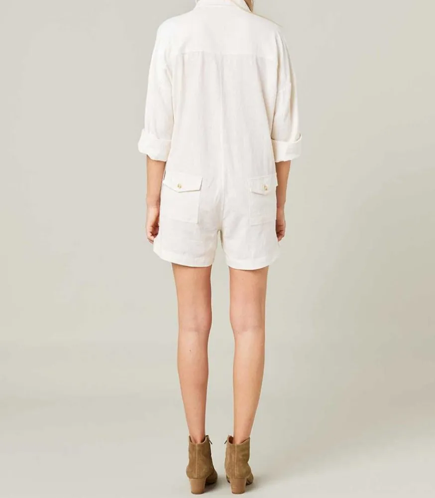 Sale Combishort On The Road Blanche Femme Combinaisons