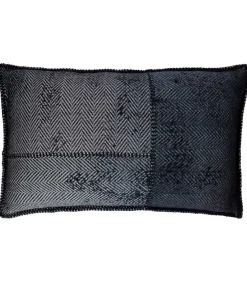 Online Coussin Cachemire Et Laine 60 X 35 Cm Bleu Coussins