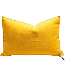 Clearance Coussin Lin Lave Froisse 60 X 90 Cm Tournesol Coussins