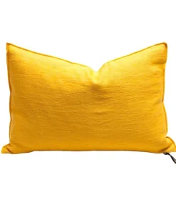 Coussin Lin Lave Froisse 30 X 50 Cm Tournesol Coussins