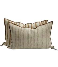 New Coussin Vice Versa Toile De Myre Brodee 40 X 60 Cm Coussins